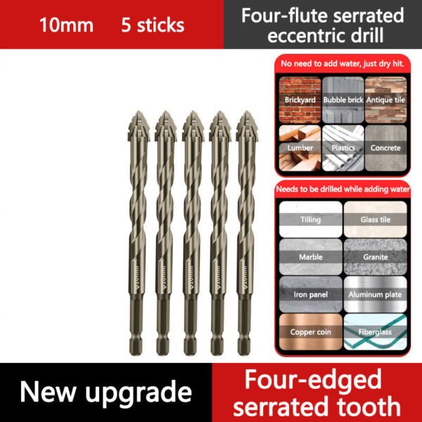 🔥2025 Hot Sale🔥High-Strength 4-Flute Serrated Eccentric Drill Bit Kit - Image 18