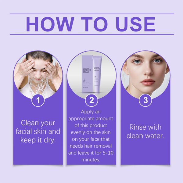 🔥Buy 2 Get 1 Free🔥Gentle and Painless Facial Hair Removal Cream - Image 7