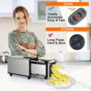 Electric French Fry Cutter, Automatic Potato Cutter Stainless Steel with 1/2 3/8 Inch Blade, Vegetable Cutter, Commercial and Household Potato Slicer, Use for Potatoes Onion Cucumbers